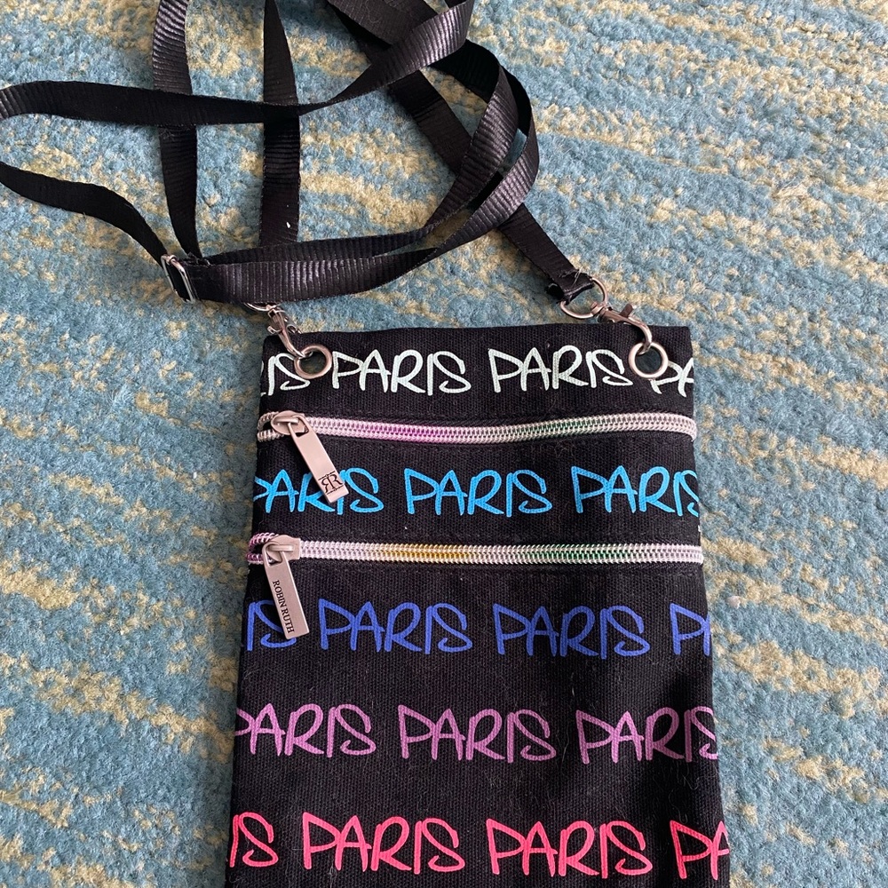 Robin Ruth Multicolor Paris Themed Crossbody Bag